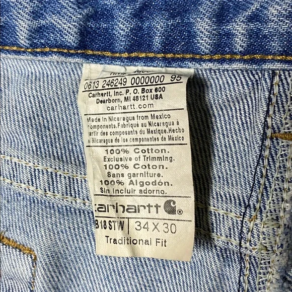 Carhartt Blue Denim Jeans - Picture 10 of 13